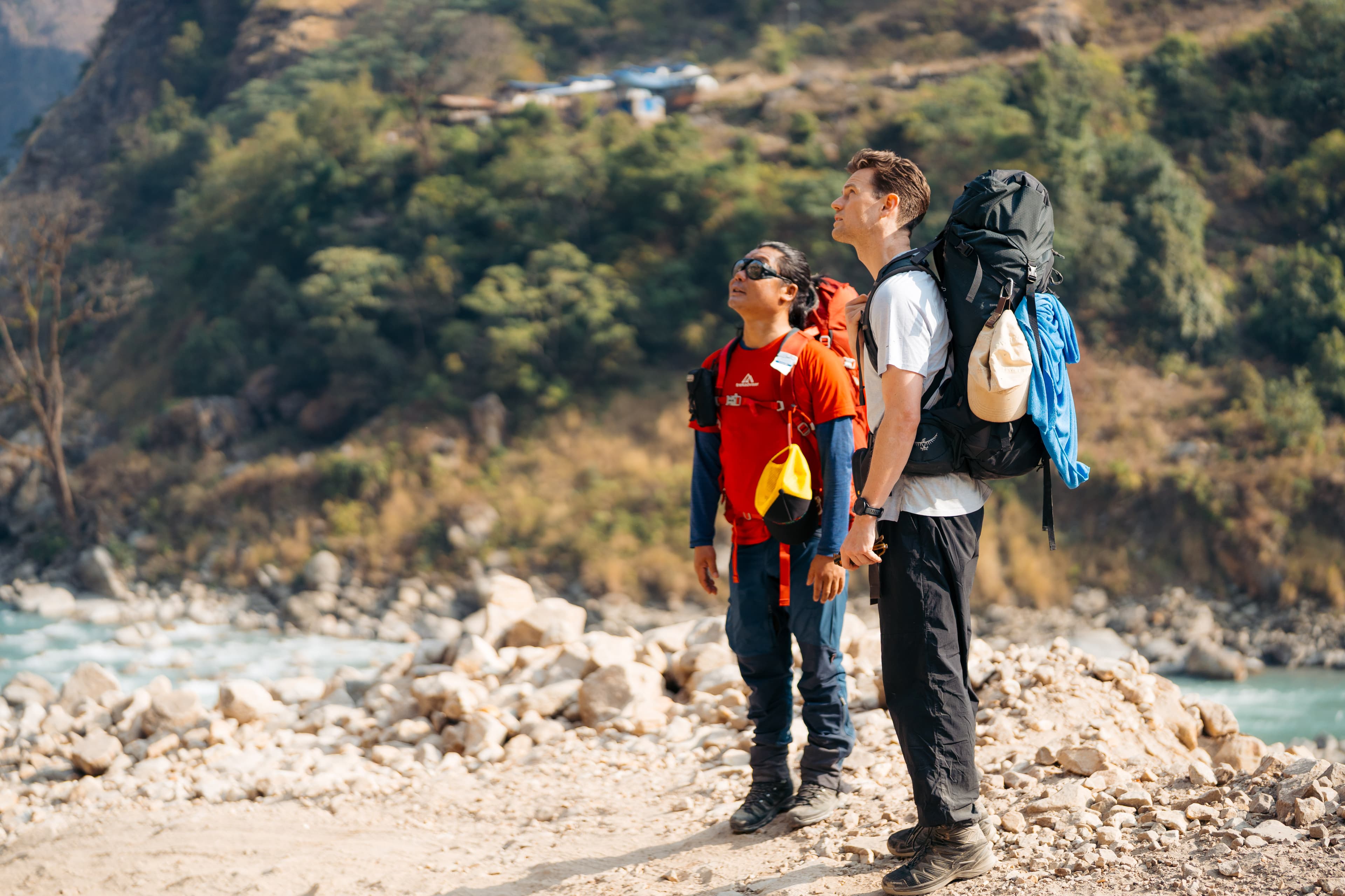 Walking together on the trail